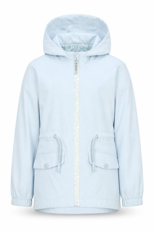 Mountain Warehouse Girls Blue Waterproof Hooded Rain Coat 5-6 Years