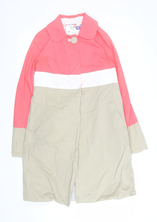 Womens UK Size 8 Fran & Jane Multicoloured Trench Coat