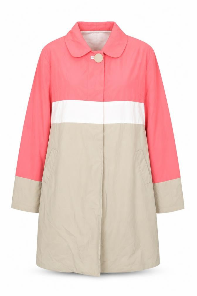 Womens UK Size 8 Fran & Jane Multicoloured Trench Coat