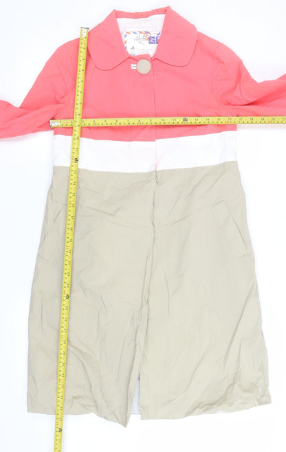 Womens UK Size 8 Fran & Jane Multicoloured Trench Coat