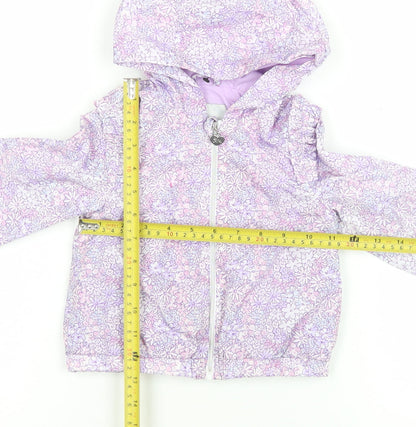 Girls UK Size 12-18 Months Original Marines Purple Puffer Jacket