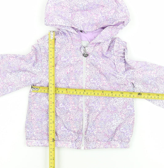 Girls UK Size 12-18 Months Original Marines Purple Puffer Jacket