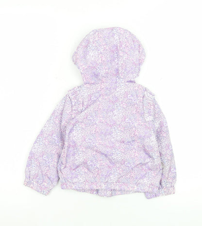 Girls UK Size 12-18 Months Original Marines Purple Puffer Jacket