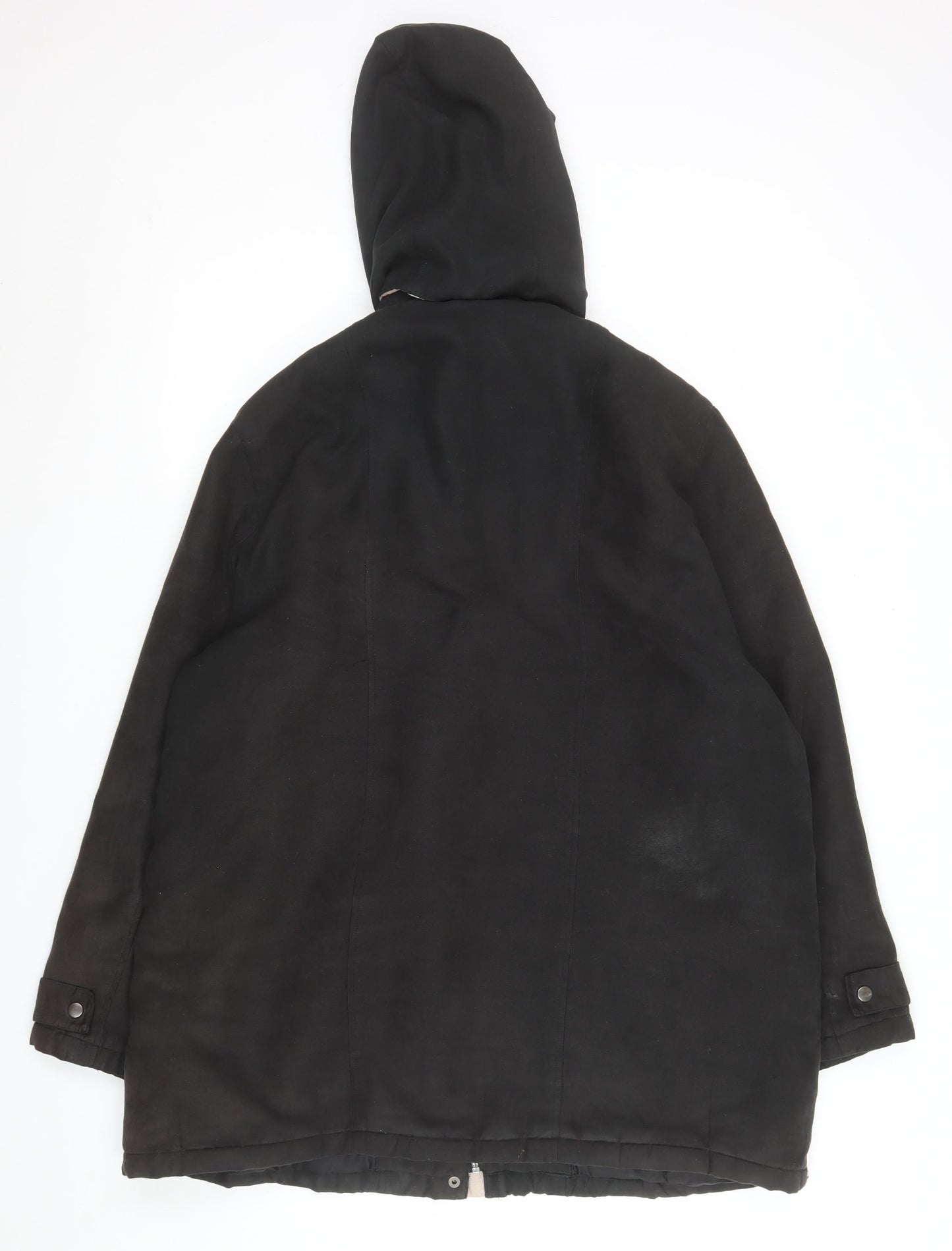 Womens UK Size 10 Finesse Black Parka Coat