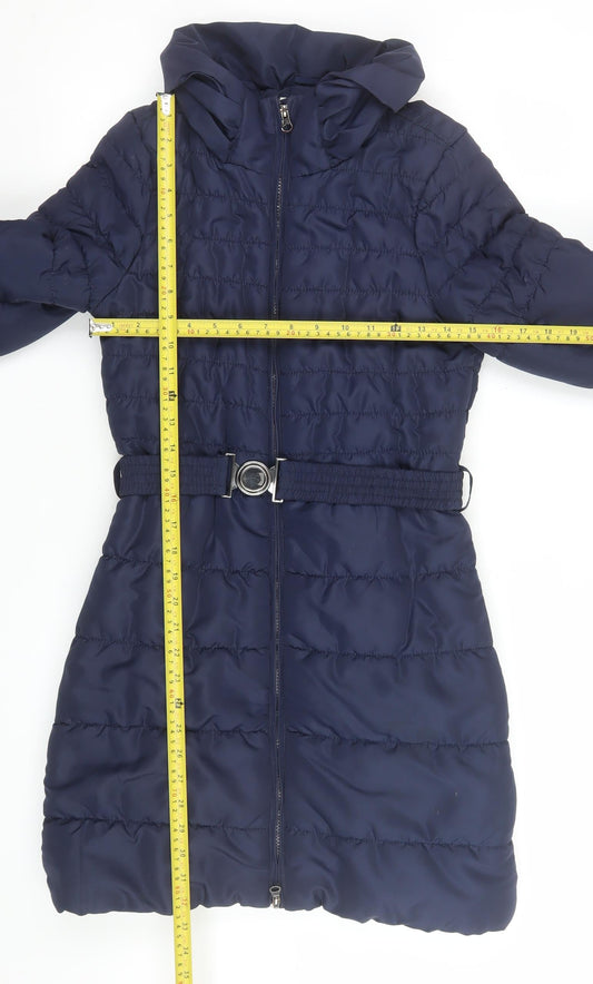 Womens UK Size XS VERO MODA Blue Puffer Jacket