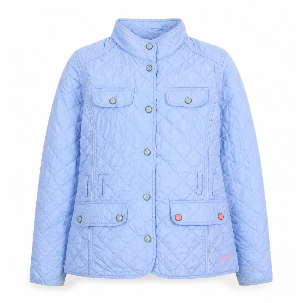 Womens UK Size 14 Jack Murphy Blue Quilted Coat