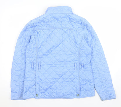 Womens UK Size 14 Jack Murphy Blue Quilted Coat