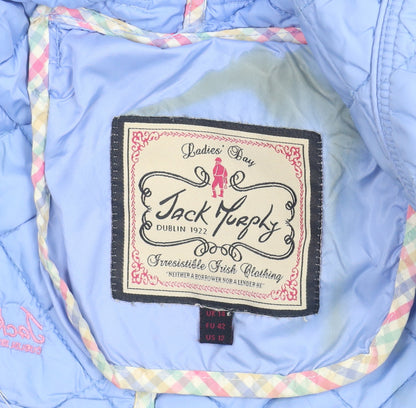 Womens UK Size 14 Jack Murphy Blue Quilted Coat