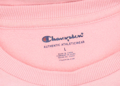 Womens UK Size L Champion Pink Pullover Sweatshirt