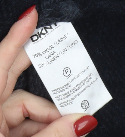 Womens UK Size L DKNY Blue Pullover Jumper