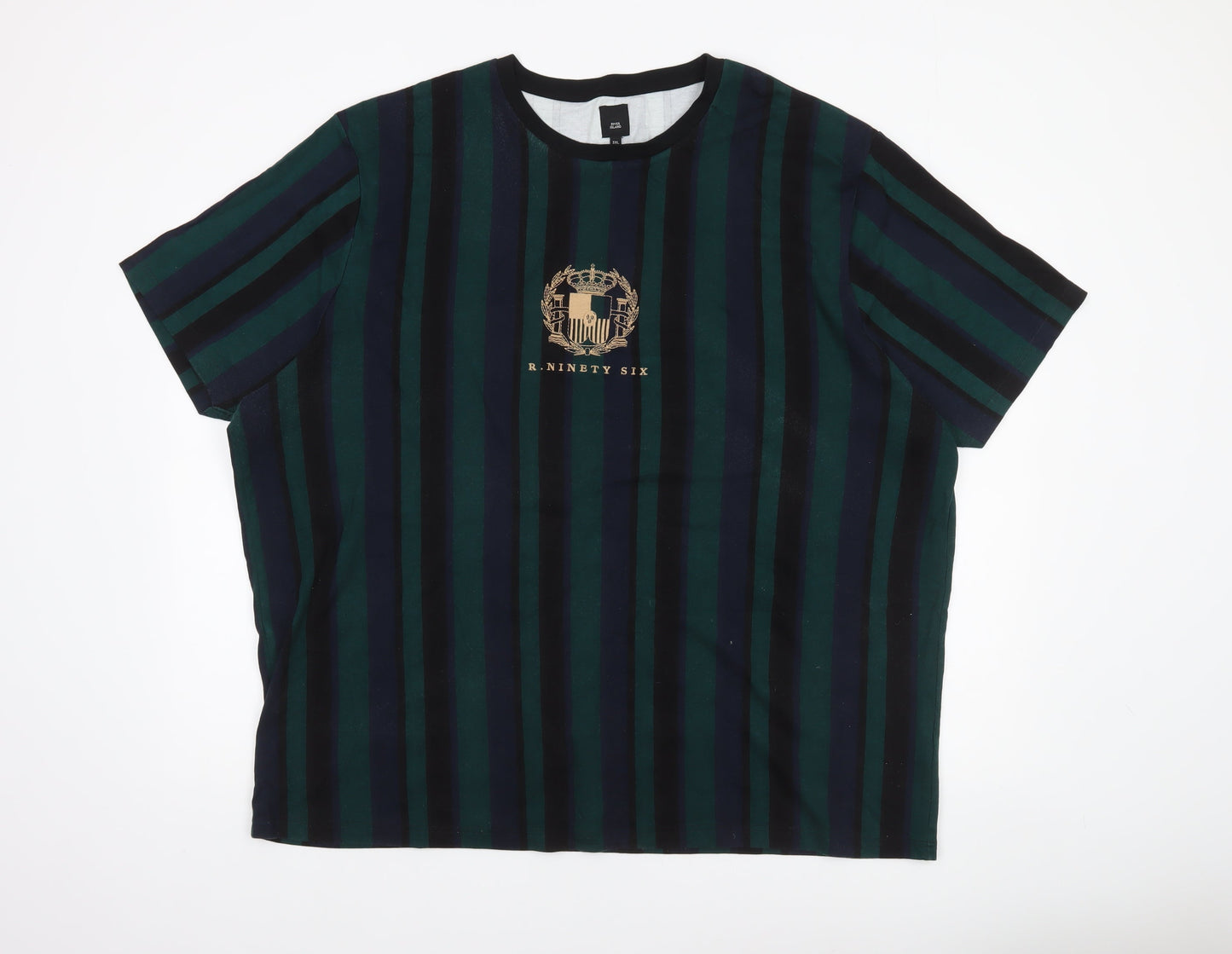 Mens UK Size 3XL River Island Green  T-Shirt