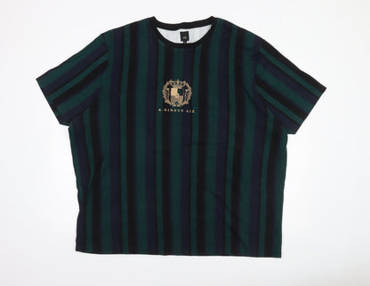 Mens UK Size 3XL River Island Green  T-Shirt