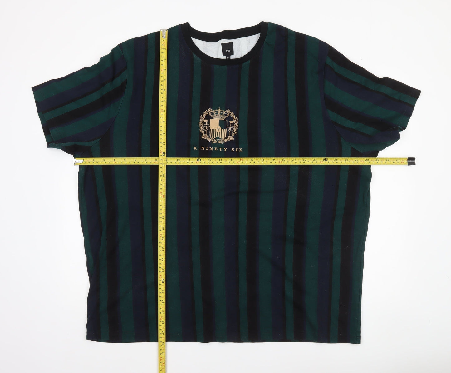Mens UK Size 3XL River Island Green  T-Shirt