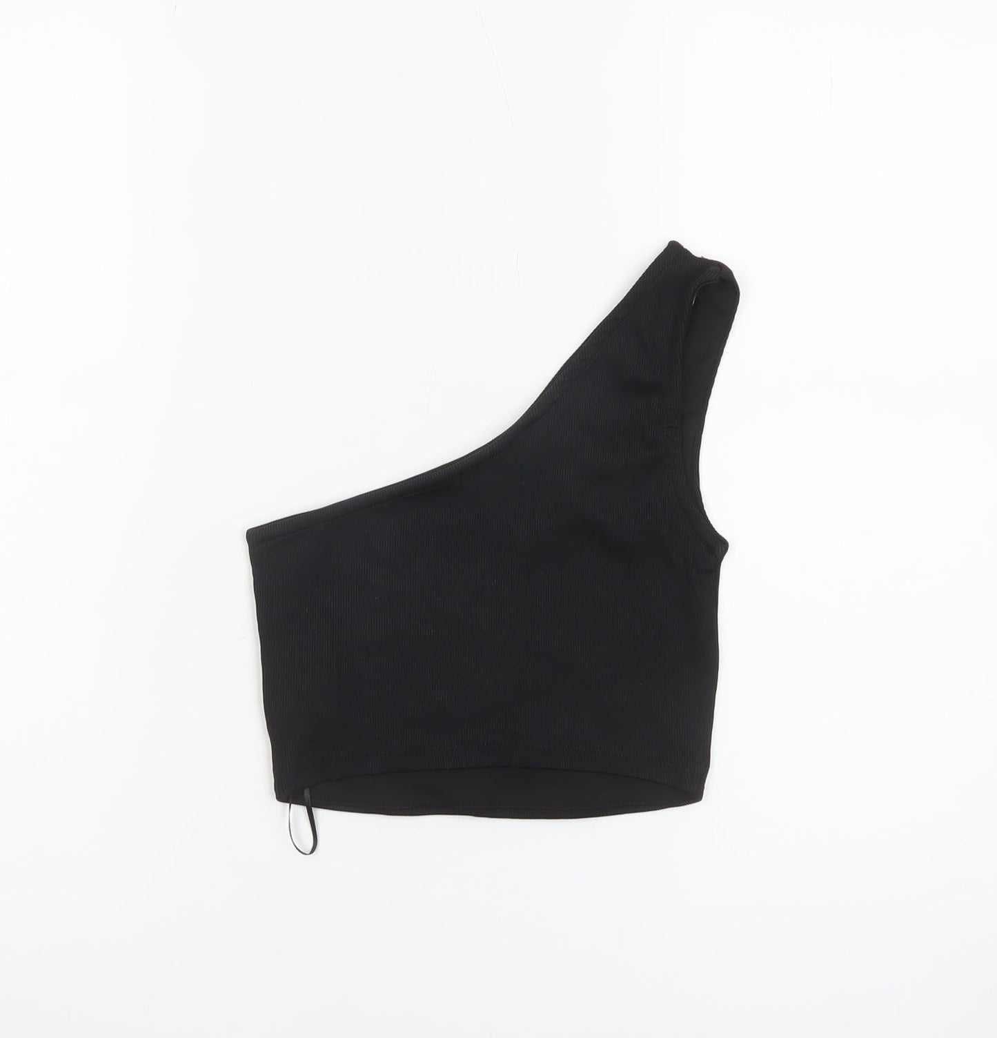 Womens UK Size S Pull&Bear Black Cropped Tank