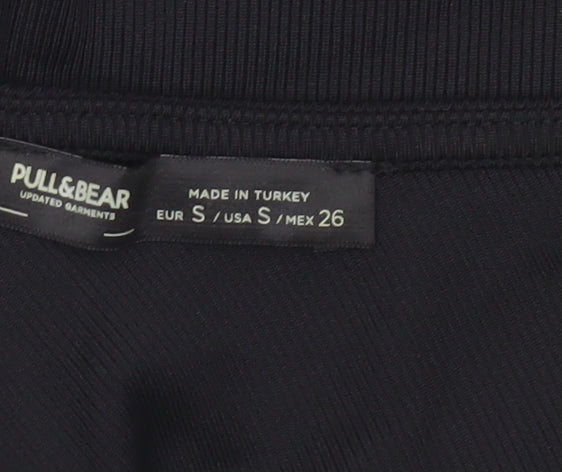 Womens UK Size S Pull&Bear Black Cropped Tank