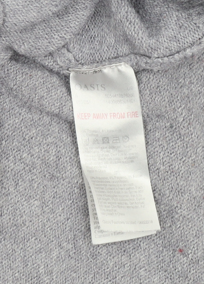 Womens UK Size S Oasis Grey Pullover Jumper