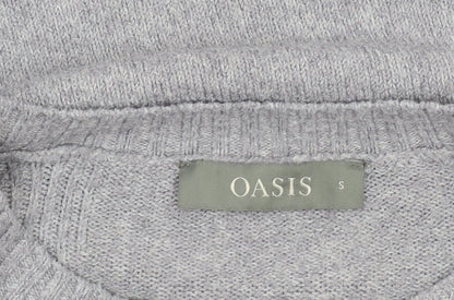 Womens UK Size S Oasis Grey Pullover Jumper