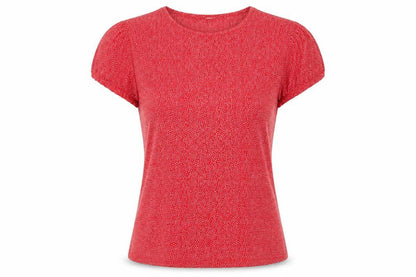 Womens UK Size 18 Capsule Red Basic T-Shirt