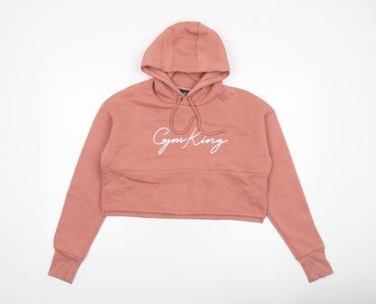 Womens UK Size 14 Gym King Pink Pullover Hoodie