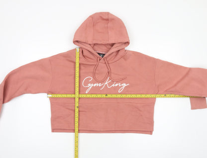 Womens UK Size 14 Gym King Pink Pullover Hoodie