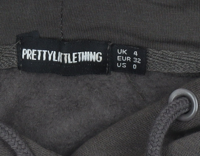 Womens UK Size 4 PRETTYLITTLETHING Brown Pullover Hoodie
