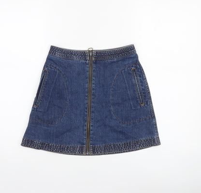 Womens UK Size XS Cooperative A-Line Denim Skirt
