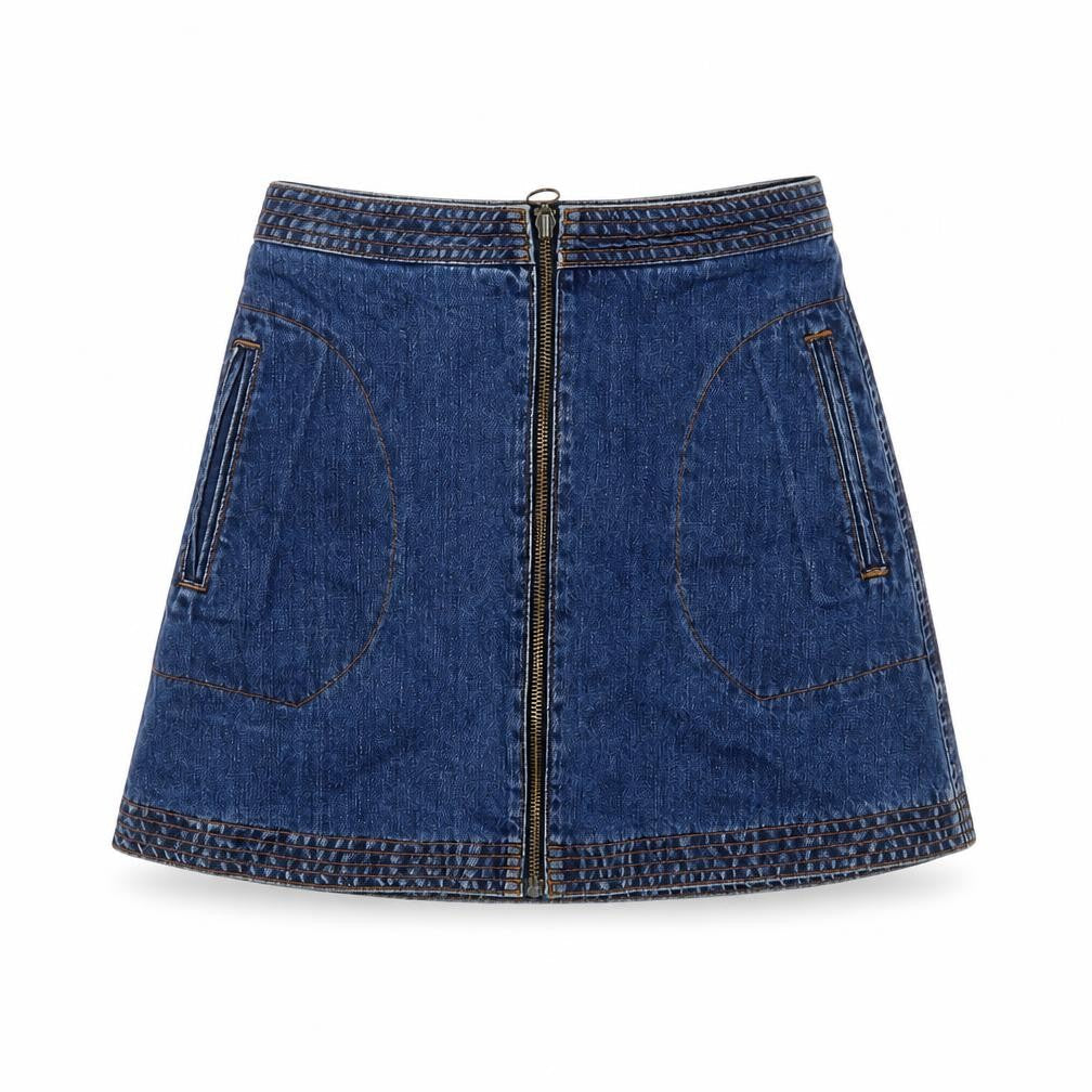 Womens UK Size XS Cooperative A-Line Denim Skirt