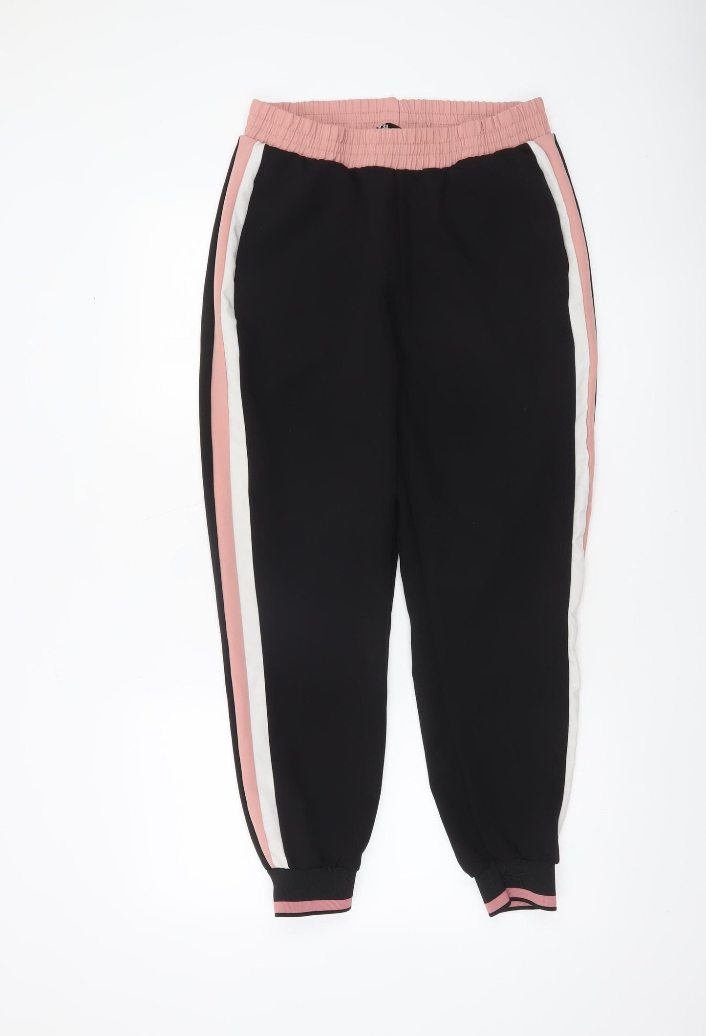Womens UK Size 12 Zara Regular Fit Jogger Black Trousers