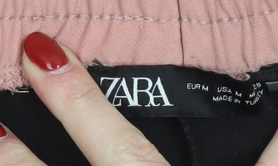 Womens UK Size 12 Zara Regular Fit Jogger Black Trousers