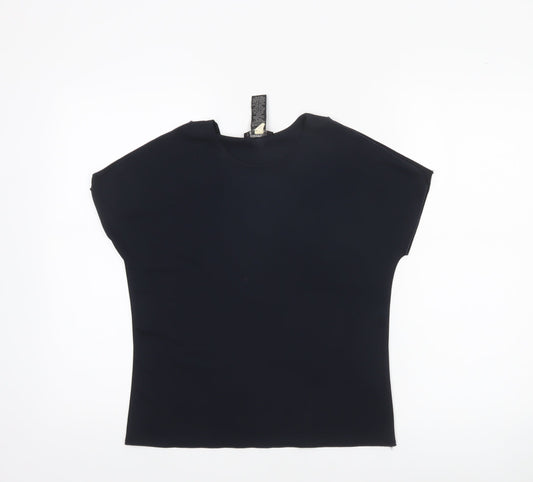 Womens UK Size M Kenneth Cole Black Basic T-Shirt