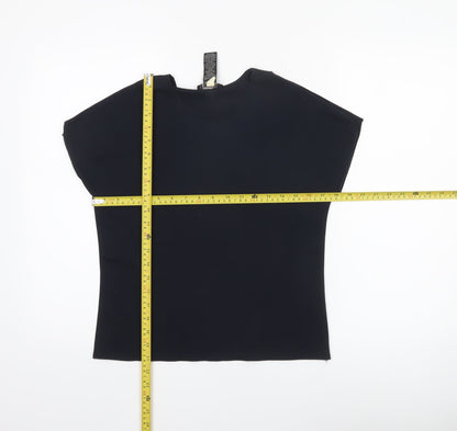 Womens UK Size M Kenneth Cole Black Basic T-Shirt
