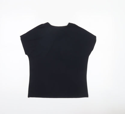 Womens UK Size M Kenneth Cole Black Basic T-Shirt