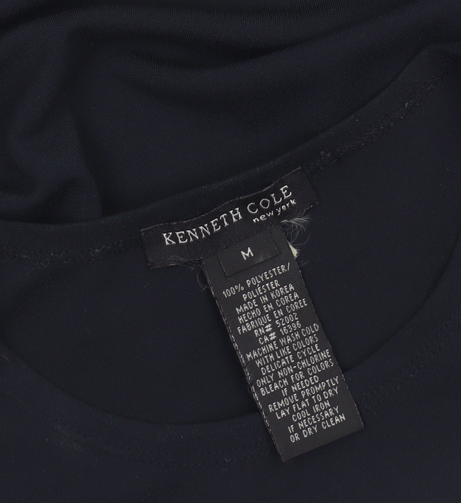 Womens UK Size M Kenneth Cole Black Basic T-Shirt