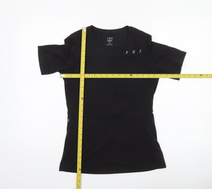 Womens UK Size S Fox Black CyclingGym & TrainingRunning & Jogging T-Shirt