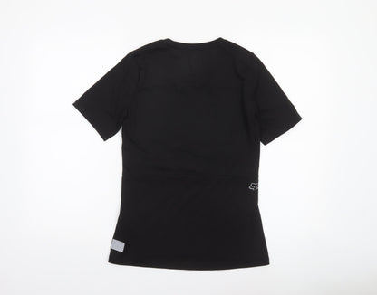 Womens UK Size S Fox Black CyclingGym & TrainingRunning & Jogging T-Shirt