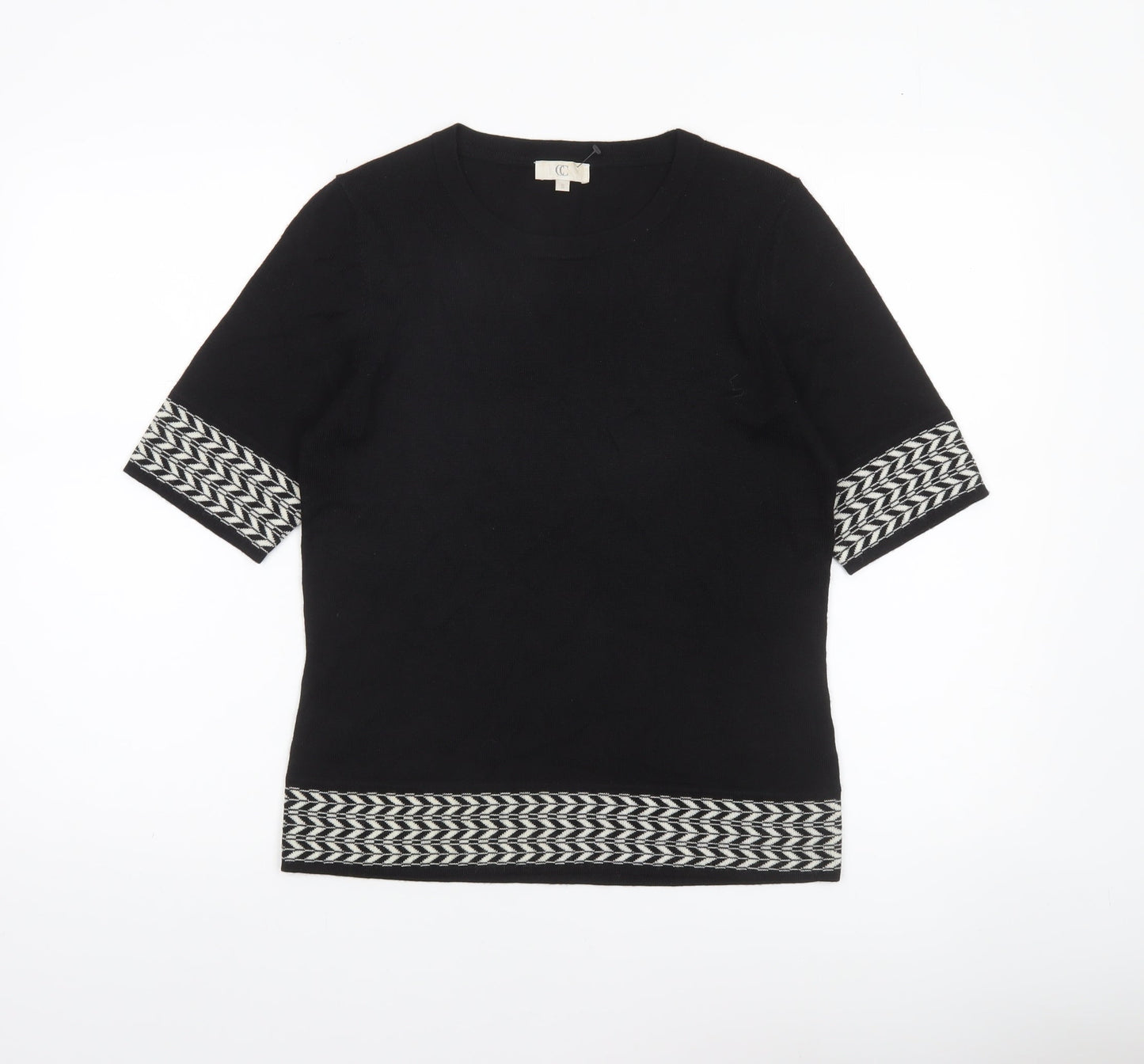 Womens UK Size S CC Black Pullover Jumper