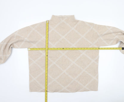 Womens UK Size XL Tahari Beige Pullover Jumper