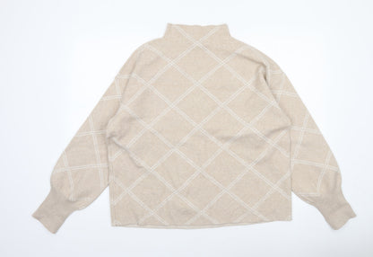 Womens UK Size XL Tahari Beige Pullover Jumper