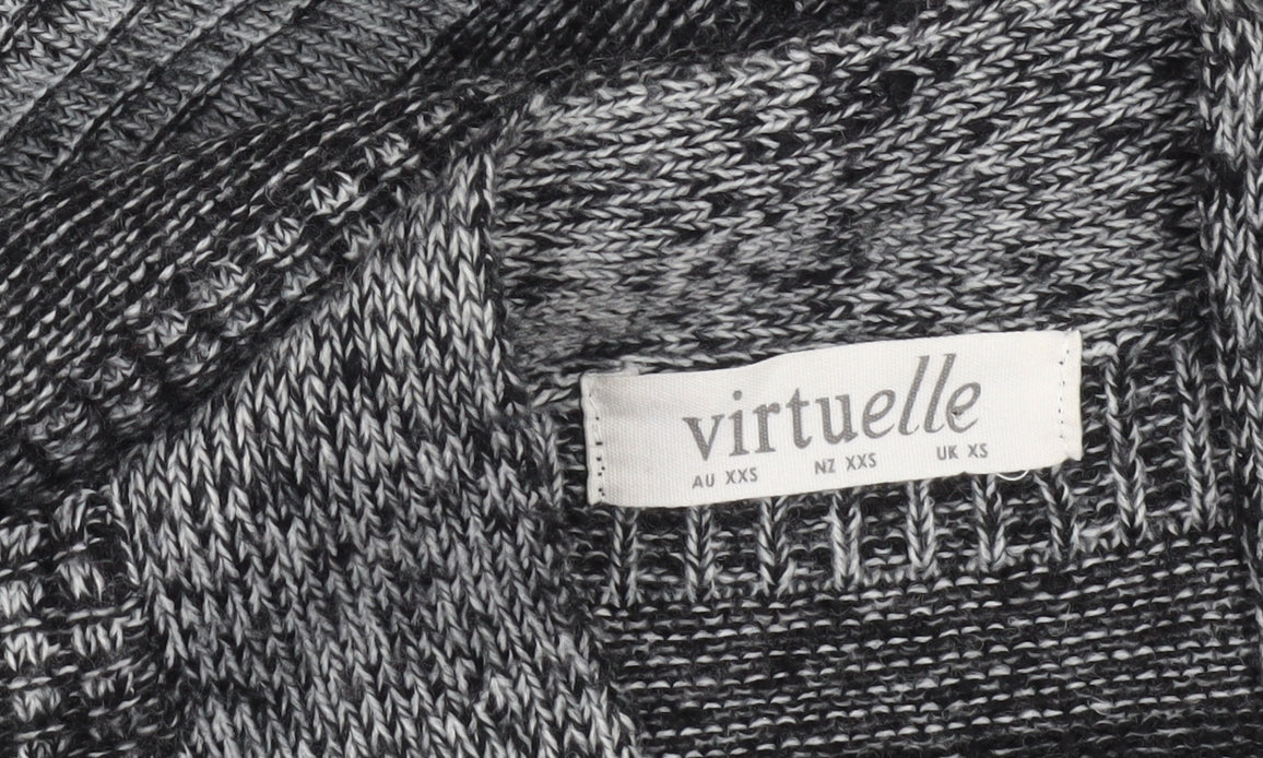 Womens UK Size XS Virtuelle Grey Cardigan Jumper