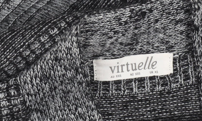 Womens UK Size XS Virtuelle Grey Cardigan Jumper