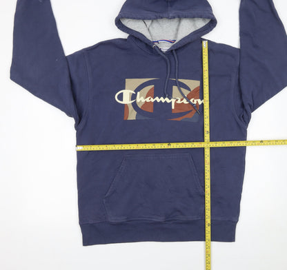 Mens UK Size L Champion Blue Pullover Hoodie