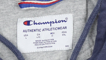 Mens UK Size L Champion Blue Pullover Hoodie