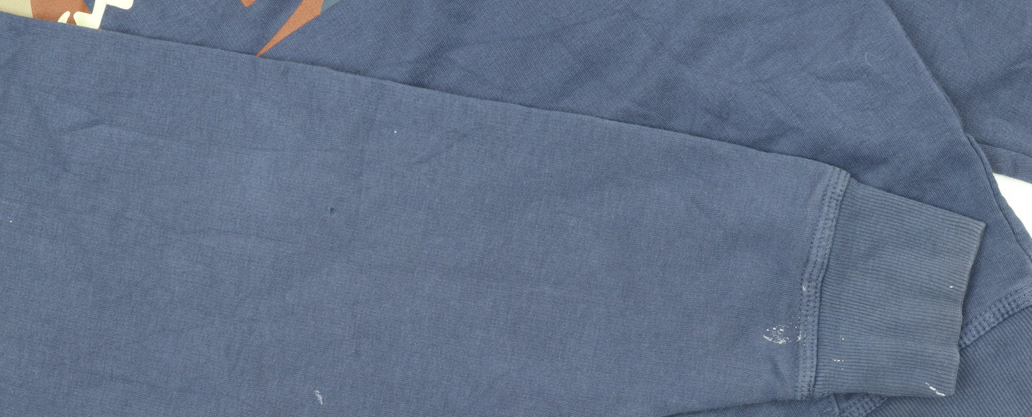 Mens UK Size L Champion Blue Pullover Hoodie