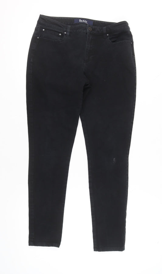 Womens UK Size 10 Boden Slim Fit Skinny Black Jeans