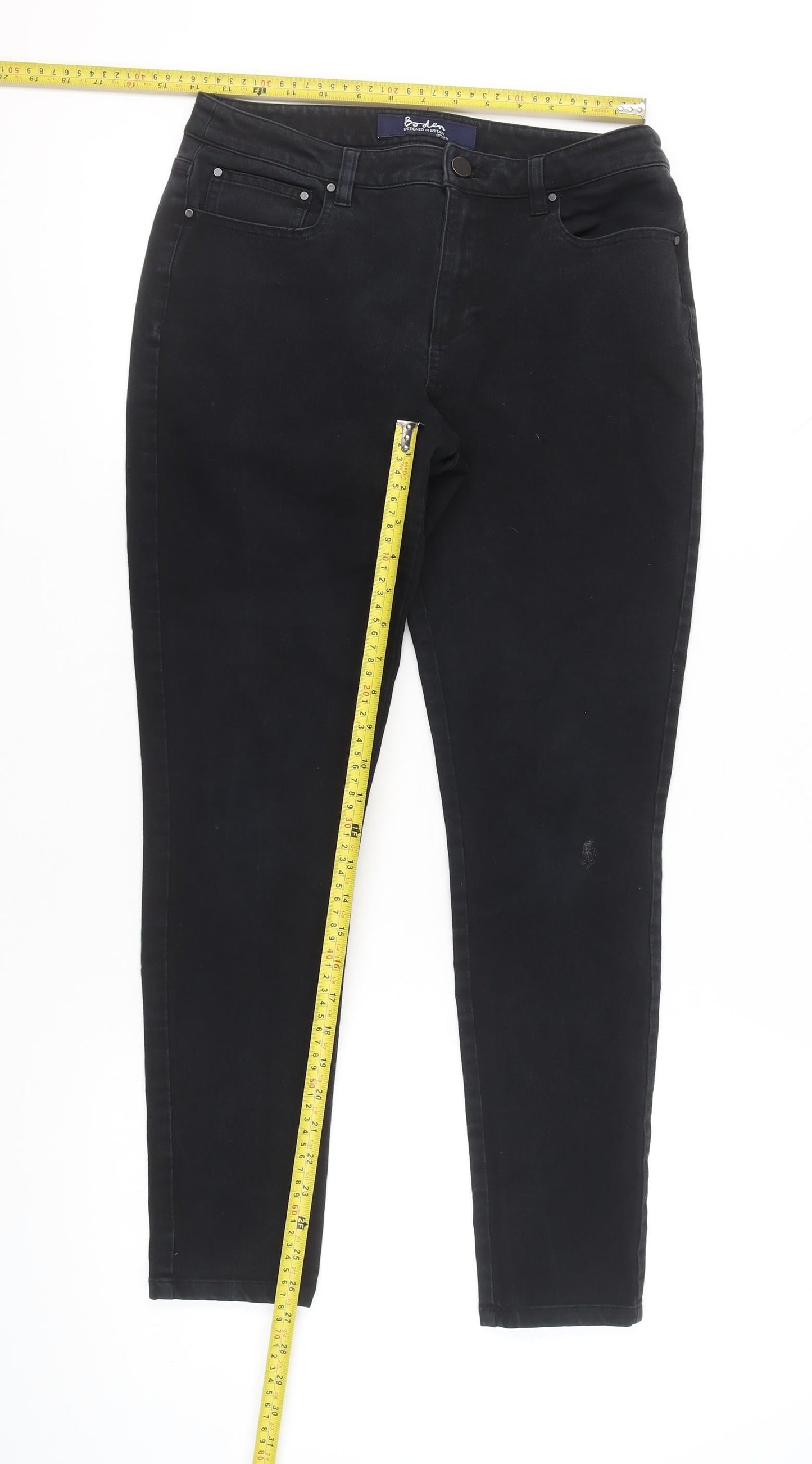 Womens UK Size 10 Boden Slim Fit Skinny Black Jeans