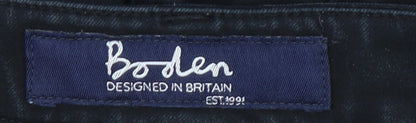 Womens UK Size 10 Boden Slim Fit Skinny Black Jeans