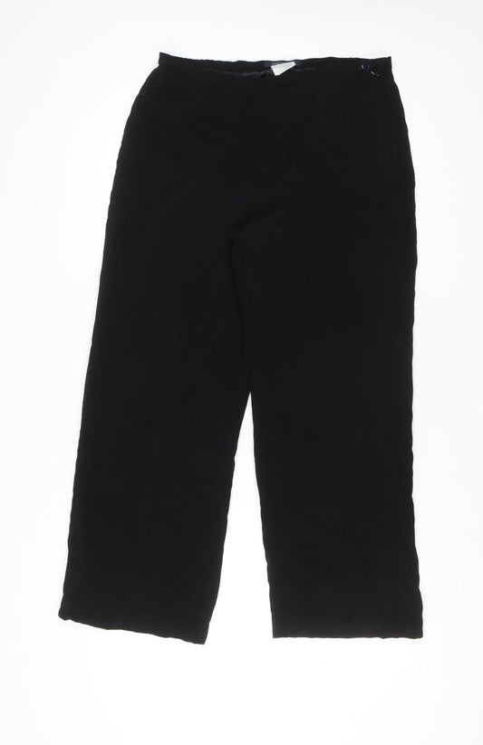 Womens UK Size 16 Windsmoor Regular Fit Dress Pants Black Trousers