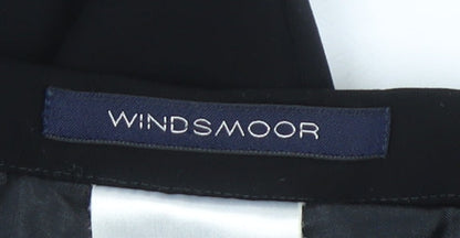 Womens UK Size 16 Windsmoor Regular Fit Dress Pants Black Trousers