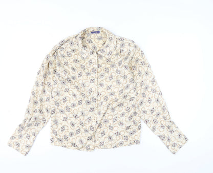 Womens UK Size S Jason Prescott Beige Classic Blouse