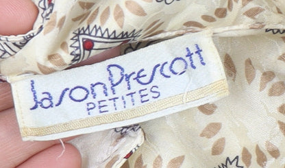 Womens UK Size S Jason Prescott Beige Classic Blouse